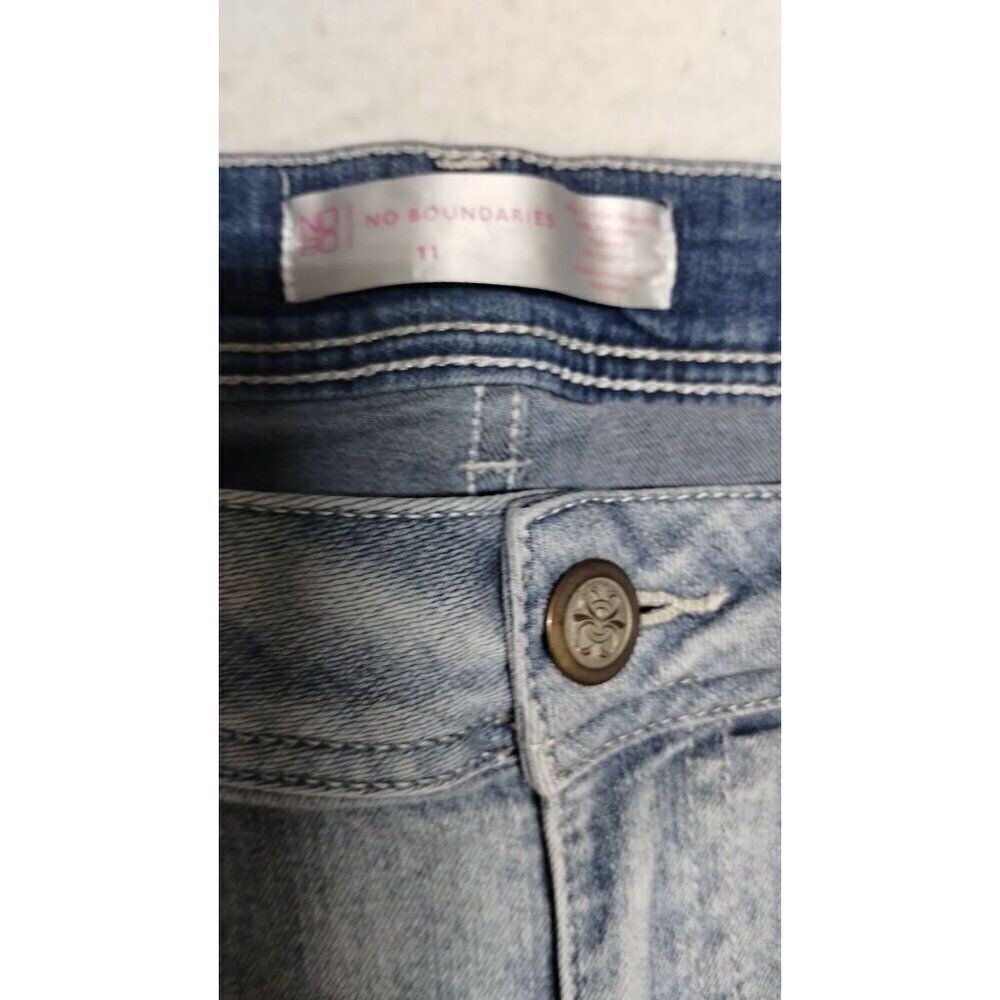 No Boundaries Juniots Denim Shorts‎ Cuffed Pockets Casual Blue Jean Shorts 11 - Picture 6 of 10